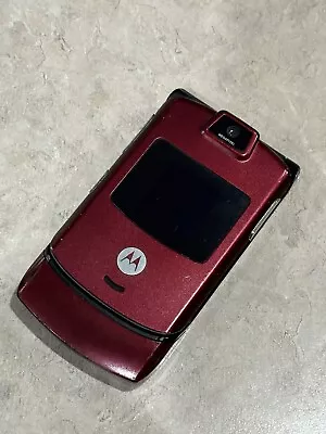 Motorola RAZR V3M Flip GSM Red Video Mobile Phone For Repair  • $16