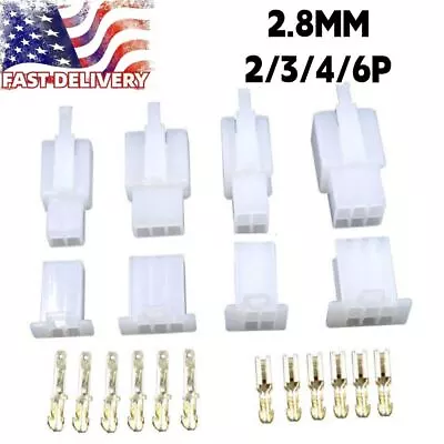 2 3 4 6P Auto Connector Plug Socket 2.8mm Male + Female Housing + Terminal Set • $7.12