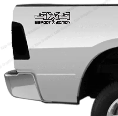 $15.99 • Buy 2x 4x4 Bigfoot Edition Sticker Decal Truck Bed Side Fits Ford GMC Chevrolet Ram