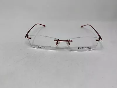 Lightec Morel 7776l Rp 004 52/16/135 Red France Rimless Eyeglasses Frame :q99 • $100