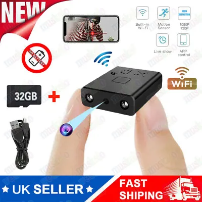 32G+ Mini Wifi Camera HD 1080P Micro Camcorder Motion Sensor Home Security Cam • £17.22