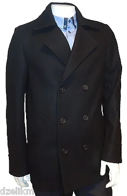 NWT HUGO (Red Label) By Hugo Boss Slim Fit Wool Blend Peacoat Coat Jacket • $371.25