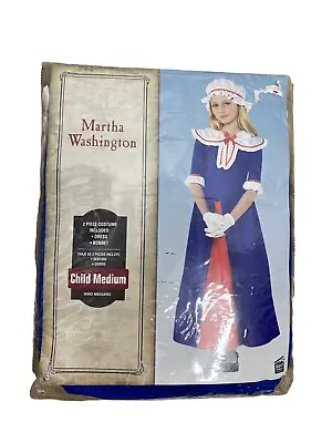 New Girls Halloween Martha Washington Costume 4th Of July Fancy Dress Size M • $39.12