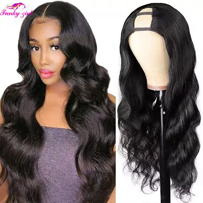 Body Wave U Part Human Hair Wigs Brazilian Virgin Hair Wigs For Women Glueless • £220.37