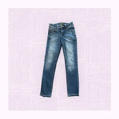 Justice Girls Jeans Size 7 Slim Mid Rise • $12.99