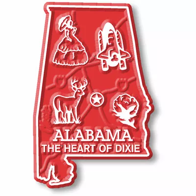 Alabama Small State Magnet By Classic Magnets 1.5  X 2.3  • $5.99