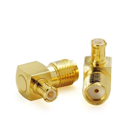 MCX Male To SMA Female 90° Converter Adapter WiFi 3g 4g Antenna DAB RF Connector • £3.25