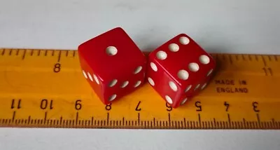 £9.99 • Buy Original Pair Of Masterpiece Red Dice From Board Game By Parker Bros