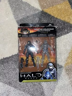 Halo Reach Spartan Hologram Noble Six & Hologram 2 Pack Series 4 • £50