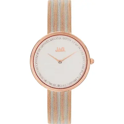 Jag Tegan J2229A Rose Gold & Silver Tone Stainless Steel Womens Watch • $119
