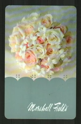 MARSHALL FIELD'S Wedding Bouquet White And Pink Roses ( 2001 ) Gift Card ( $0 ) • $4.50