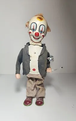 SMILING SAM THE CARNIVAL MAN WIND UP CLOWN Tin Toy 1950’s ALPS MADE IN JAPAN • $71.99