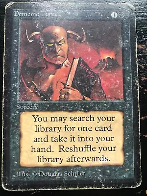 Demonic Tutor Limited Edition Alpha # 104 Magic The Gathering HP • $300