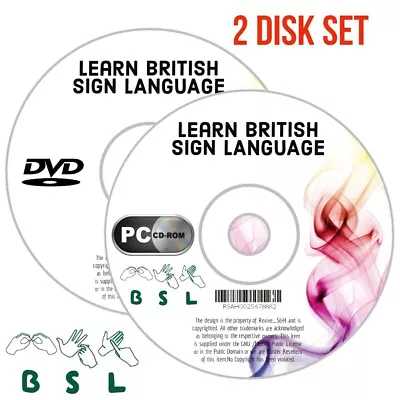 2 Disk Set BRITISH SIGN LANGUAGE Learning Course DVD Full Instruction Course BSL • £7.30