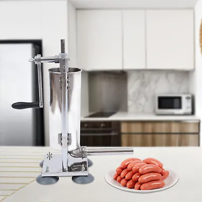 $137 • Buy 3L Sausage Filler Stuffer Meat Machine Vertical Salami Maker 6lb Stainless Steel