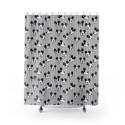 Disney Classic Mickey Mouse Faces Shower Curtain Disney Mickey Shower Curtain • $49