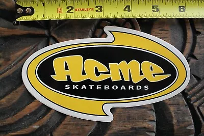 Acme Skateboards Black Yellow Cartoon Graffiti Z27 Vintage Skateboarding STICKER • $18