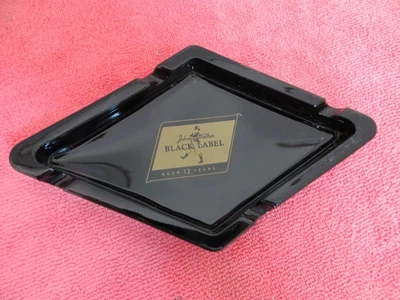 $28 • Buy Johnnie Walker Black Label Black Amethyst Glass Ashtray