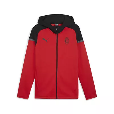 Puma Ac Milan Football Casuals Hooded Jacket Full Zip Front Regular Fit - Mens • £53