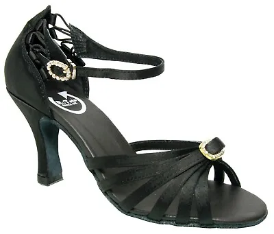 £21 • Buy Black Latin 'Mandy' Dance Shoe 3 Heel Uk Size 7.5*Salsa*Ceroc*Ballroom* UK Stock