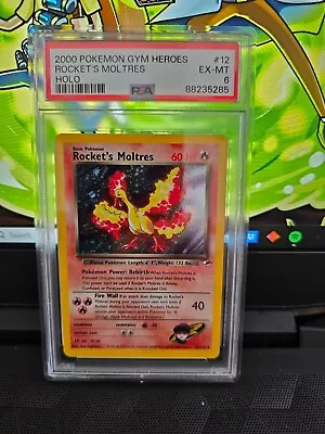 Pokémon TCG Rocket's Moltres Gym Heroes 12/132 Holo Unlimited Holo Rare • $20