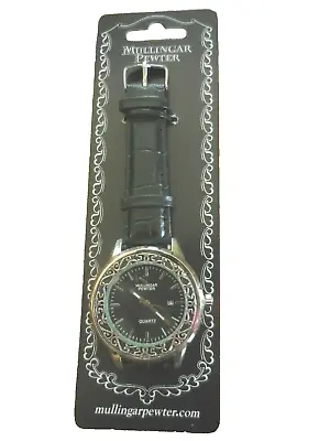Mullingar Pewter Men's Quartz Wristwatch Paisley Design • $15.95