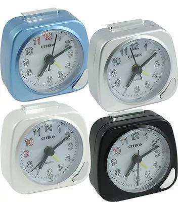 £8.99 • Buy Travel Alarm Clock Silent Sweep Luminous Hands Snooze/Light 12 MONTHS WARRANTY