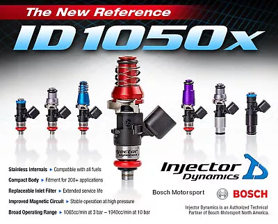 Injector Dynamics 1050x 1065cc Fuel Injectors For Audi VR6 / VW VR6 (12 Valve) • $819