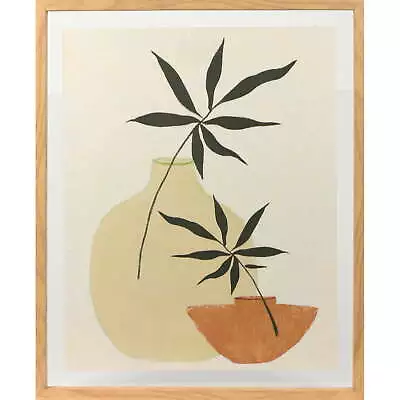 Mid-Century Modern Geometric Potted Plants Wall Art Print Picture Framed 16 X 19 • $18.63