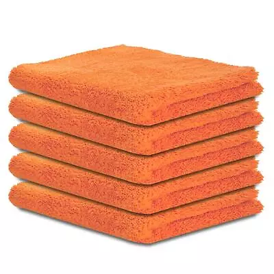 5Pcs Microfibre Cleaning Cloths Soft Highly Absorbent Towels Car Polishing Kit • £6.99