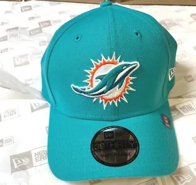 Miami Dolphins New Era NFL Team Classic 39THIRTY  Flex-Fit Hat ~ Aqua • $24.99