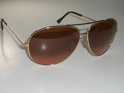 Serengeti Drivers 5225r Rose Crystal Tone Uv Large Golden Aviator Sunglasses • $224.99