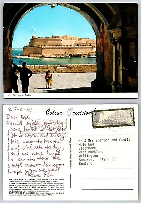 £1.29 • Buy C22533 Fort St Angelo Grand Harbour  Malta  Postcard 1991 Stamp