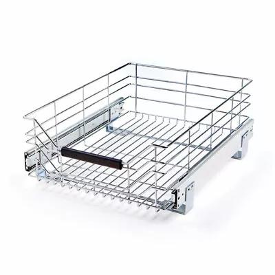 Seville Classics Pull-Out Drawer Sliding Steel Wire Cabinet Orgainzer Chrome • $44.99