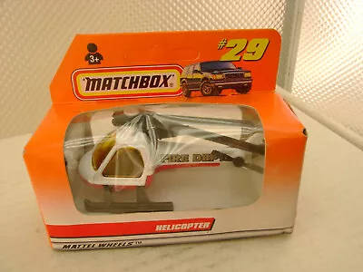1997 Matchbox Superfast #29 Fire Dept. Helicopter New In Damaged Box • $9.99
