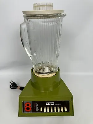 Vtg 70s Waring Futura II Avocado Green 8 Speed Blender Model 12B Tested & Works • $24.99