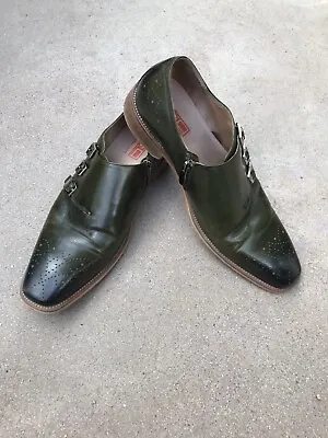 Steven Land Dark Green Mens Size 10 Dress Shoe • $45