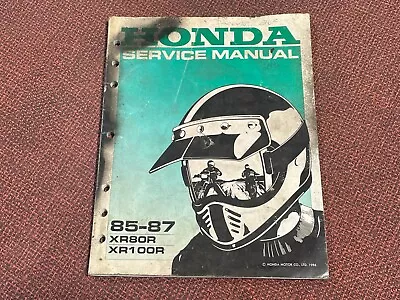 Original 1985 1986 1987  Honda XR80R XR100R XR80 Shop Manual Service Repair Book • $49