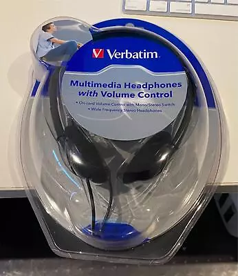 Verbatim Multimedia Headphones With Volume Control • $20