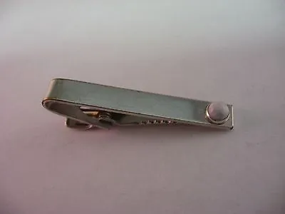 Vintage Mens Tie Bar Jewelry: White Accent Stone Design • $8.99