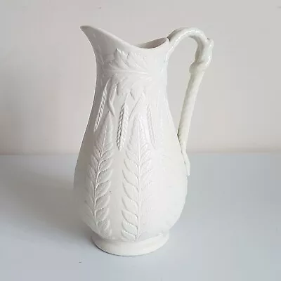 £18 • Buy Victorian Relief Moulded Jug By William Brownfield Of Corbridge  Fern  C1859