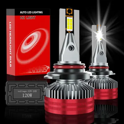 9012 Led Headlight Bulbs 120W 40000Lumens  Super Bright 6700K High/Low Beam X2 • $32.99
