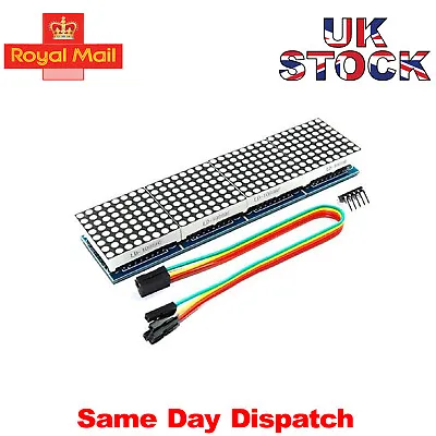 £9.99 • Buy MAX7219 RED DOT Matrix 4 In 1 Display Module Cable For Raspberry Pi Arduino 8x32