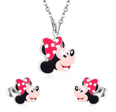 Minnie Mouse & Unicorn Set Necklace & Earrings Girl / Women  UK • £5.99