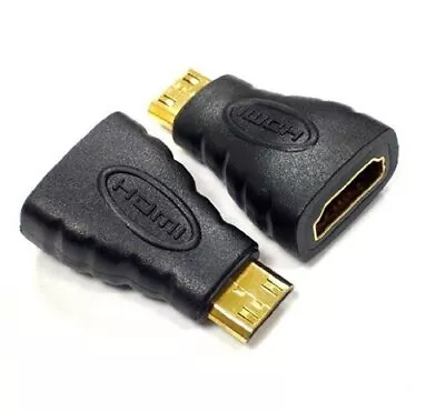 AKORD Gold Plated HDMI Female To Type C Mini HDMI Male Adapter Convertor • £2.29