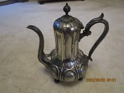 Antique James Dixon & Sons Rococo Style Large Pewter Coffee Pot • £10