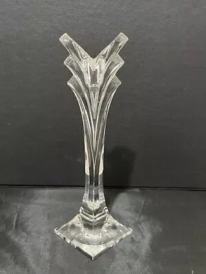 Vintage Art Deco Mikasa Slovakia Clear 24% Lead Crystal Tulip Candle Holder • $9.95
