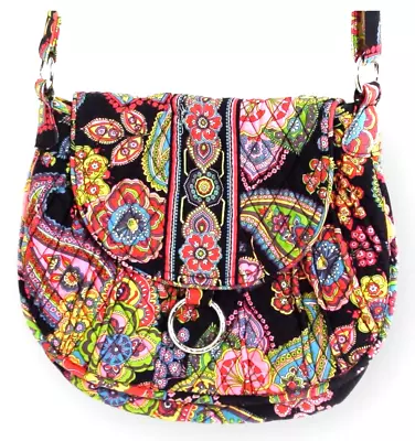 Vera Bradley Crossbody Shoulder Purse Cotton Fabric Quilted Symphony In Hue New • $34.99