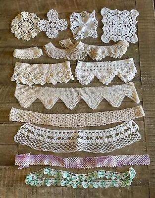 Vintage Hand Crochet Lace Trim Lot Over 24’ Antique • $28.95