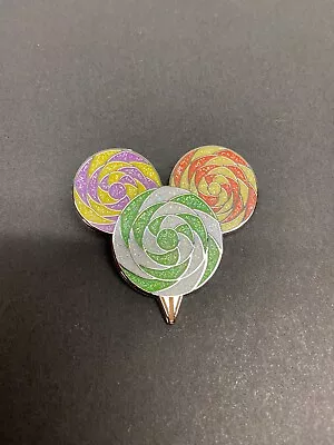 Disney 2010 Pin First Release Mickey Mouse Head Lollipop Swirly Glitter • $9.87